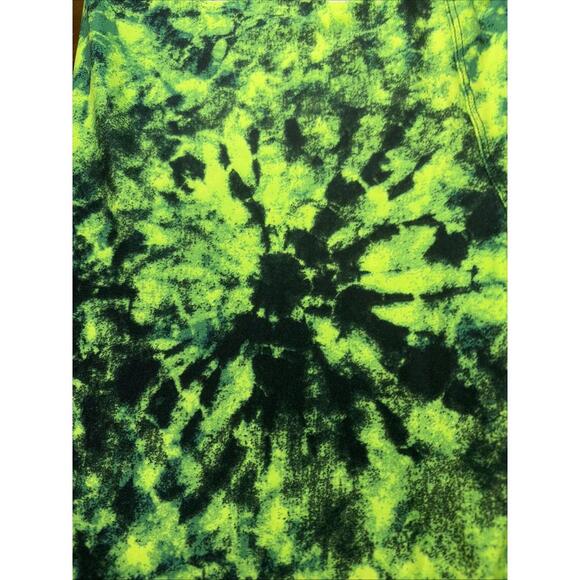 NWT LuLaRoe Tall & Curvy TC Neon Green Tie Dye Leggings Size (W 12-18) - Picture 2 of 5